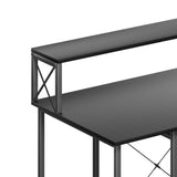Levede Office Gaming Computer Desk Black - Top-Down View