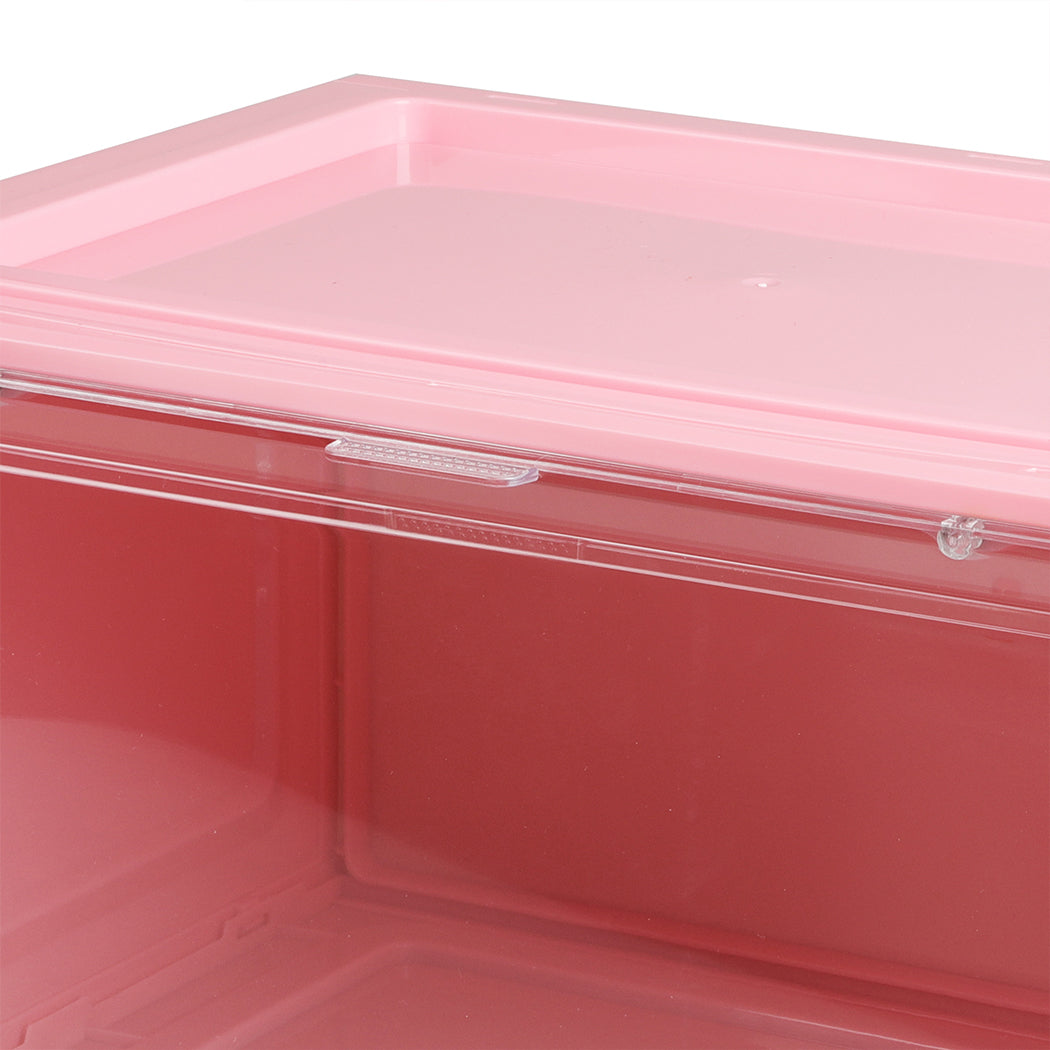 Stacked Sneaker Display Case Stackable Pink-2006733027572584452
