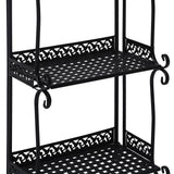 Levede Plant Stand 4 Tiers Outdoor Indoor Black-2006732932802285572