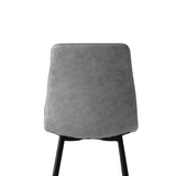 Levede 4x Dining Chairs Kitchen Chair Grey Faux Leather - Top-Down View