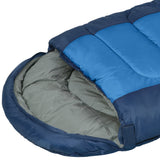 Mountview Sleeping Bag Outdoor Camping Blue - Top-Down View