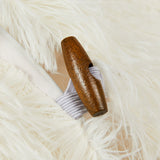 Pawz Cat Tunnel Foldable Fluffy Plush Play Tube Beige - Top-Down View