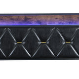 Levede King Bed Frame Leather Headboard RGB 2 Drawers-2006732795694682116
