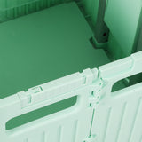 Folding Shopping Trolley Cart Portable Green - Top-Down View