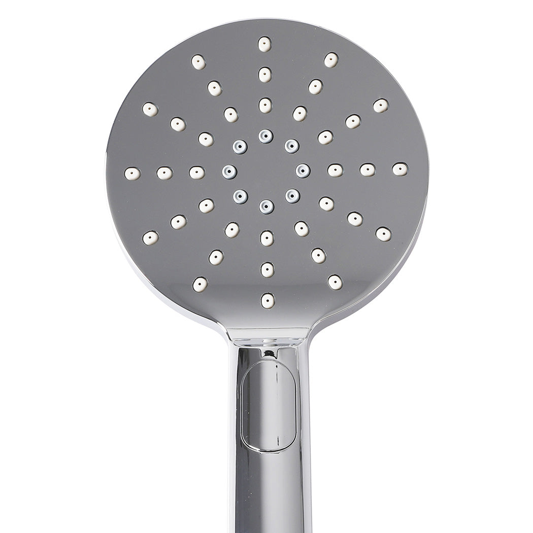 Shower Head High Pressure Set Rain Round Silver-2018816876871815172