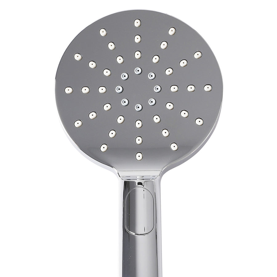 Shower Head High Pressure Set Rain Round Silver-2018816876871815172