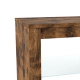 Levede TV Stand Cabinet Glass Display Storage Shelves - Top-Down View