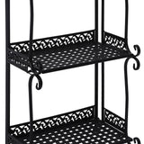 Levede Plant Stand 3 Tiers Outdoor Indoor Black - Top-Down View