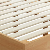 Levede Queen Rubberwood Bed Frame - Top-Down View