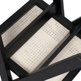 Levede 1x Black Wicker Armchair Dining Chair - Top-Down View