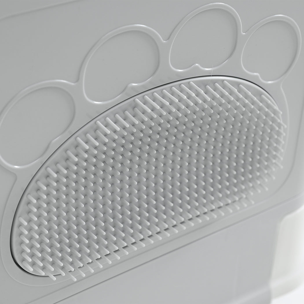 PaWz Foldable Cat Litter Box Tray Enclosed Grey-2018816740015869956