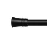 Marlow Black Double Curtain Rod Steel Pole Pommel Set Extendable Adjustable-2018816770139361284