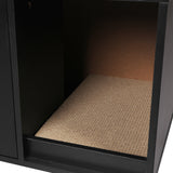 PaWz Enclosed Cat Litter Cabinet Box Black - Top-Down View