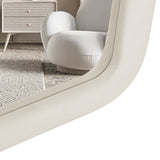 Flannel Arch Framed Full Length Mirror - Top-Down View