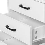 Levede Bedside Table USB Charger Outlet LED White - Top-Down View