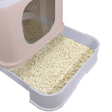 PaWz Cat Litter Box Fully Enclosed Kitty Coffee-2018816770344882180