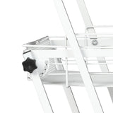 Levede 3 Tier Kitchen Trolley Cart Swivel White Colour-2018816816582889476