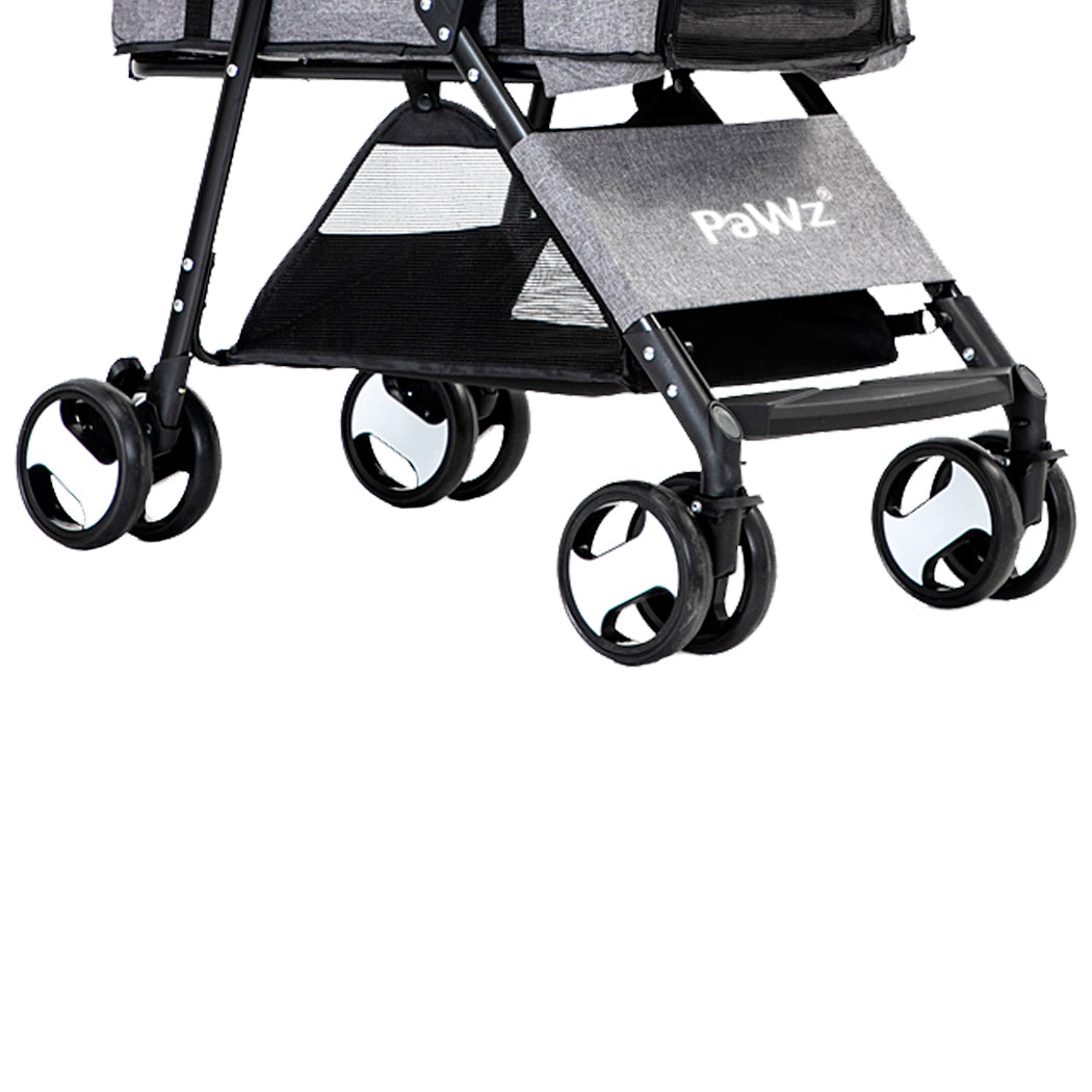PaWz Large Pet Stroller Dog Cat Travel Grey-2006733031234211844