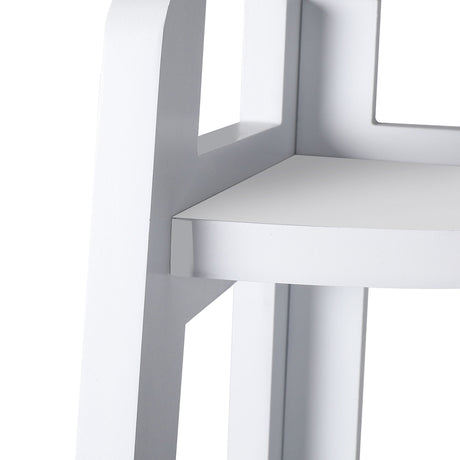 Levede 5 Tier Corner Shelf Wooden Storage White-2018816791236710404