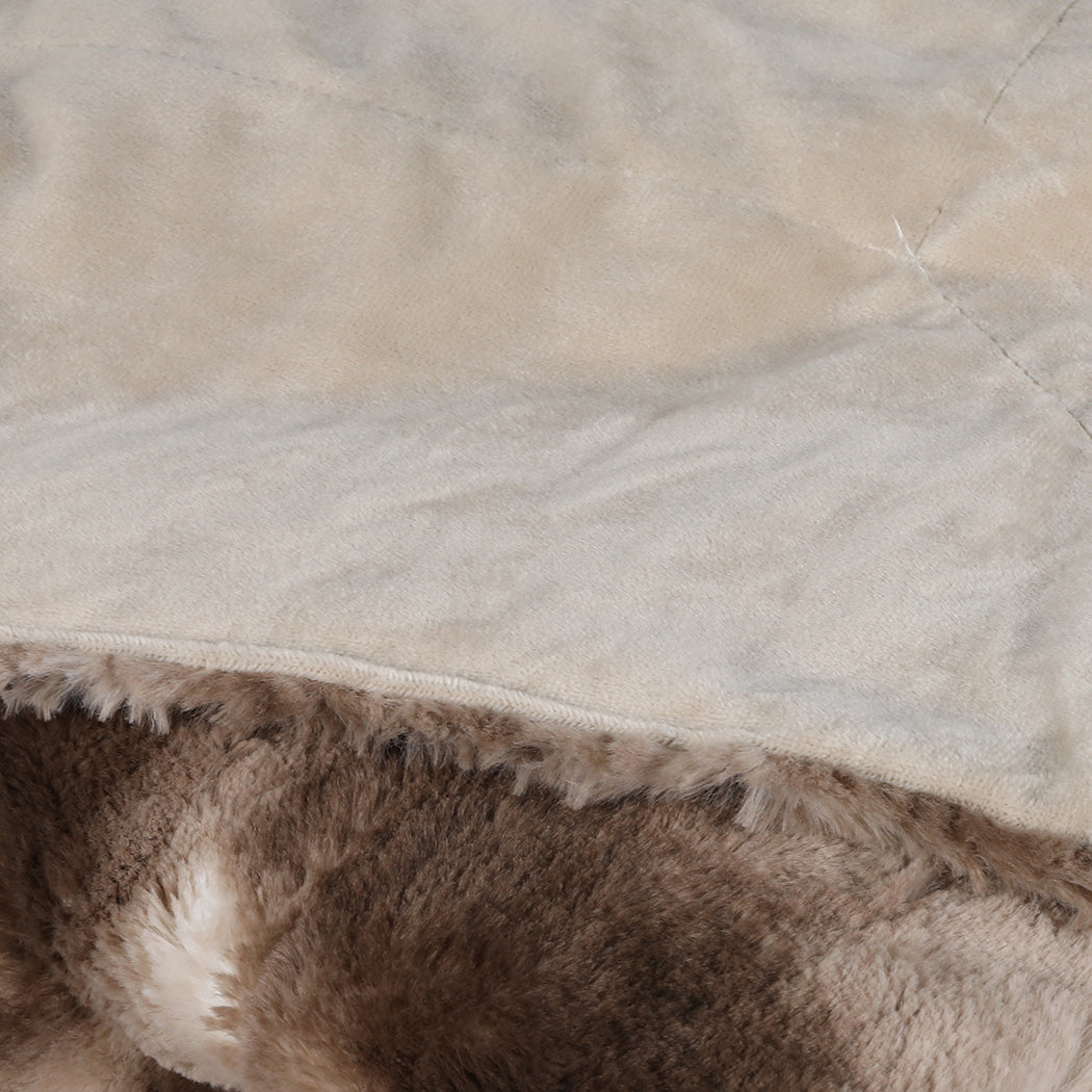 Dreamz Luxury Tie-dyed Blanket Brown 152cm x 203cm-2006732826300518404