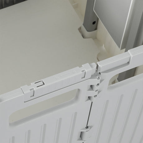 Folding Shopping Trolley Cart Portable Beige-2006733034015035396