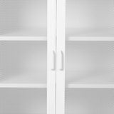 Levede Storage Cabinet Steel Kitchen White - Top-Down View