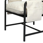 Levede Metal Framed Lounge Chair Corduroy in Beige-2018816855703162884