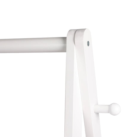 Levede Clothes Rack Wooden Wardrobe White-2006733282632404996