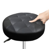 Levede 2x Rolling Bar Stool Swivel Salon SPA Chair Black - Top-Down View