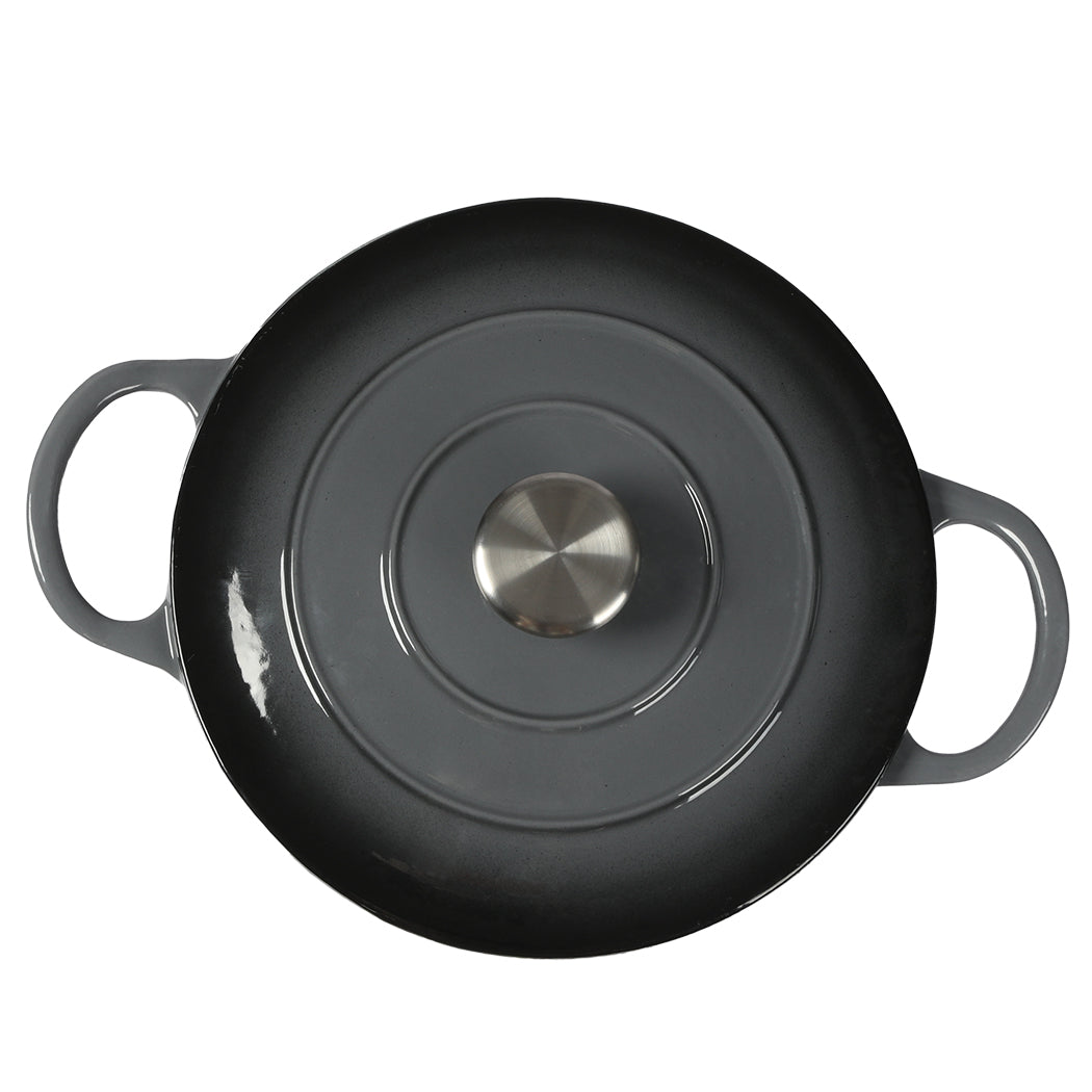 TOQUE 4L Enamel Dutch Oven Pot in Black Colour-2018816771812888580