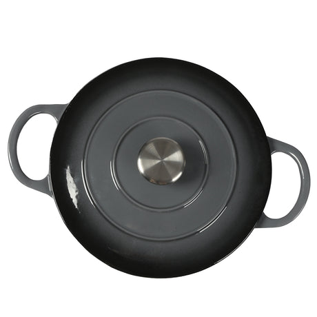 TOQUE 4L Enamel Dutch Oven Pot in Black Colour-2018816771812888580