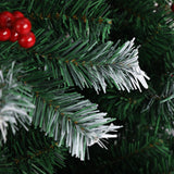 SANTACO Christmas Tree Snow Flocked 2.1M - Top-Down View