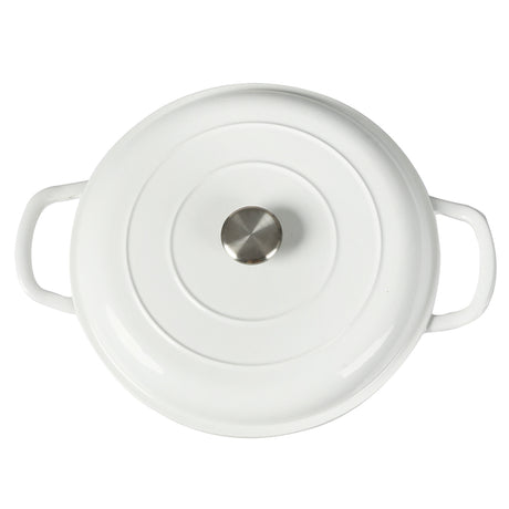 TOQUE 3.5L Enamel Dutch Oven Pan in White Colour-2018816806898241540
