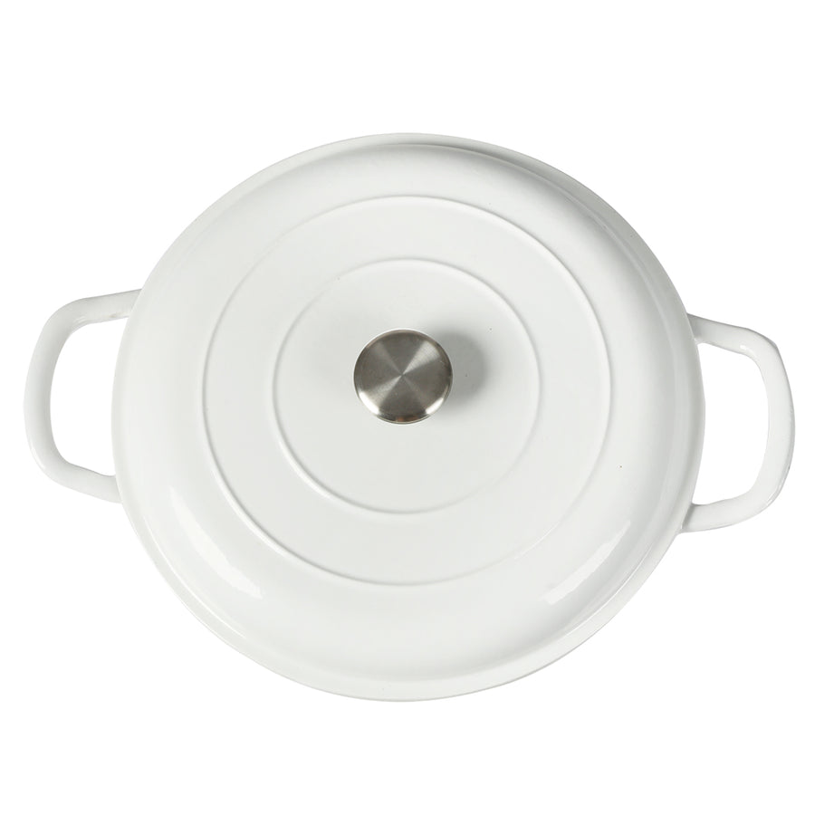 TOQUE 3.5L Enamel Dutch Oven Pan in White Colour-2018816806898241540