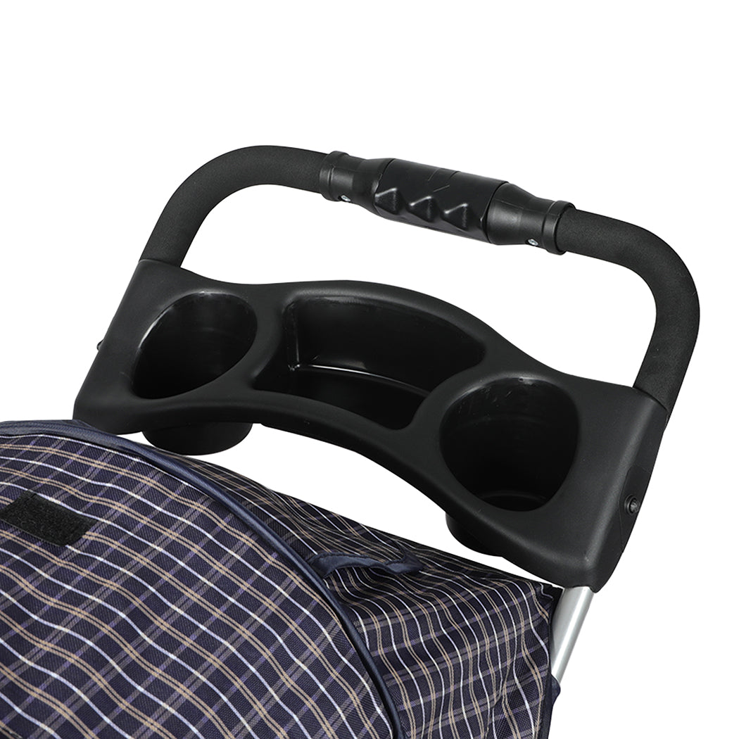 PaWz Large Pet Stroller Dog Cat Carrier Plaid-2006733030680563716