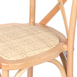 Levede 2X Dining Chairs Cross Back Chair - Top-Down View