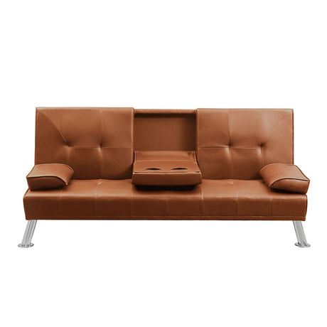 Levede Sofa Bed Adjustable Recliner Brown-2006733286713462788