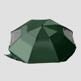 Mountview Beach Umbrella Outdoor Umbrellas Green 2.33M - Top-Down View