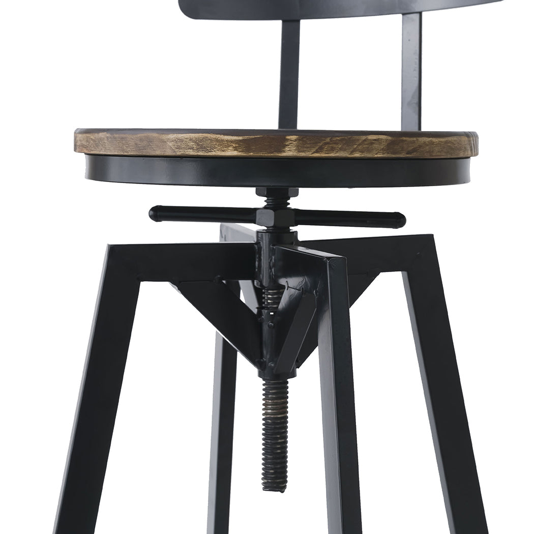 Levede 4x Bar Stool Industrial Adjustable-2006732718183944196