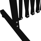 Garden Security Fence Gate Expandable Black - Top-Down View