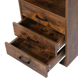 Levede Bedside Table USB Charger Outlet LED Oak - Top-Down View