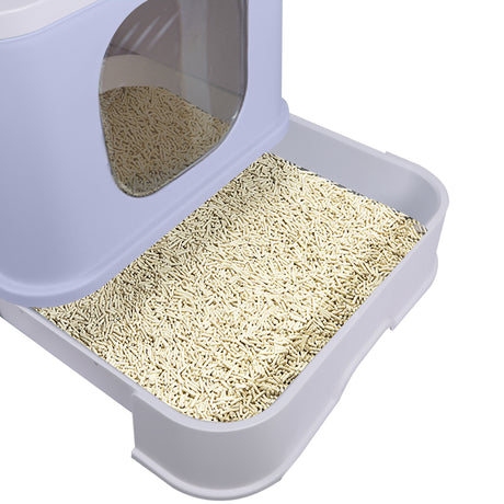 PaWz Cat Litter Box Fully Enclosed Toilet Purple-2018816757032161284