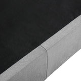Levede Queen Bed Frame Fabric Tufted Grey - Top-Down View