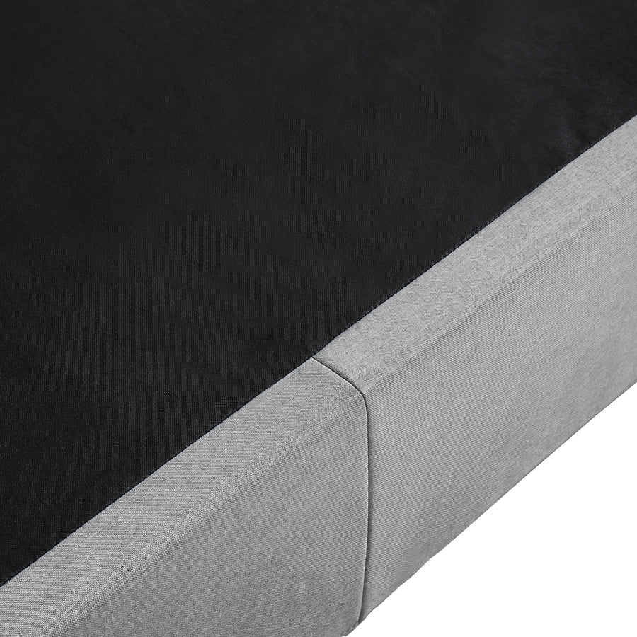 Levede Queen Bed Frame Fabric Tufted Grey-2006733223052316676