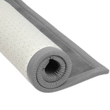 Marlow Coral Velvet Area Rugs Large Mat 180x200cm Grey - Top-Down View