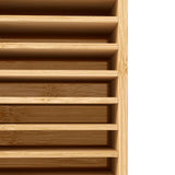 Levede Bamboo Marker Organizer Large Capacity Holder - Top-Down View