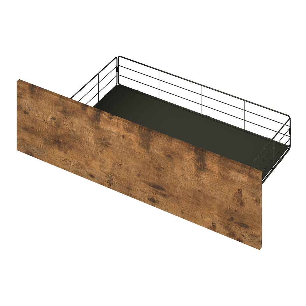 Levede Single Bed Frame Industrial Storage LED Charing-2011971104519884804