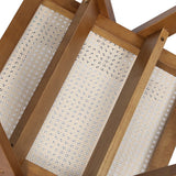 Levede 1x Walnut Wicker Armchair Dining Chair - Top-Down View