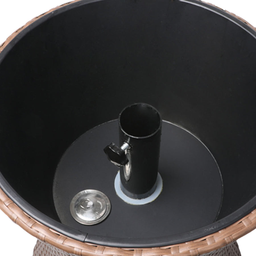 Levede Cooler Ice Bucket Table Bar Outdoor Brown-2018816888301293572