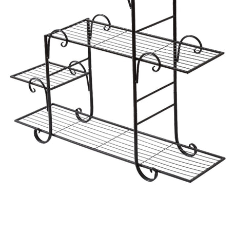Levede Plant Stand Outdoor Indoor Metal Black-2018816719711244292